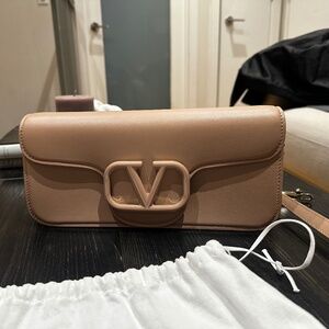 VALENTINO GARAVANI LOCÒ CALFSKIN SHOULDER BAG